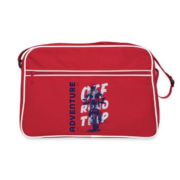 Motard aventurier - Sac Retro - rouge/blanc - Devant