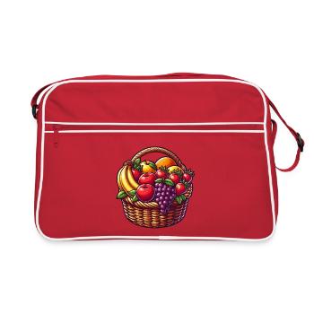 Tropical Fruit Basket - Retro Bag - red/white - Front