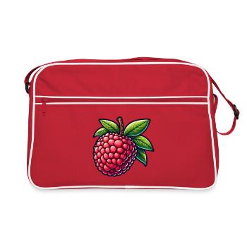 Litchi Illustrée Éclatant - Sac Retro - rouge/blanc - Devant