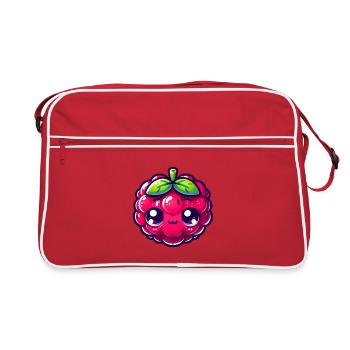 Raspberry Kawaii Illustration - Retro Bag - red/white - Front