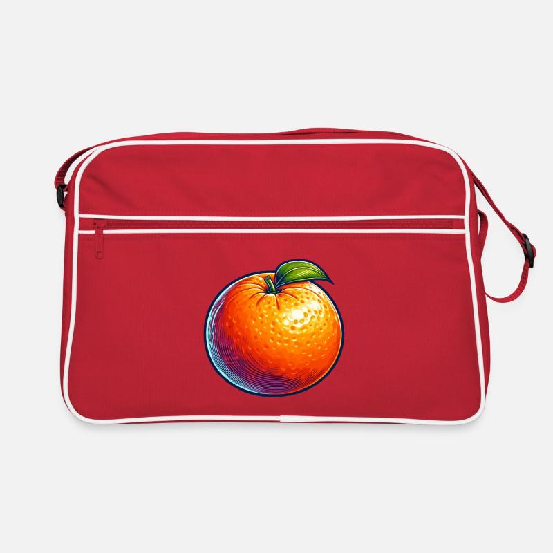 Orange Pop Art Fruit Éclatant Sac Retro