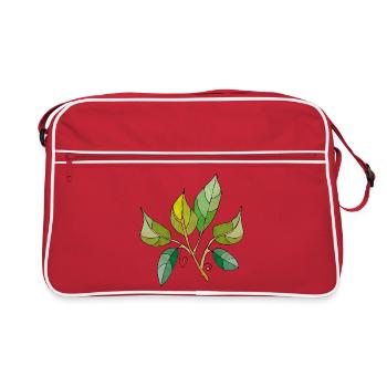leaves - Retro Bag - red/white - Front