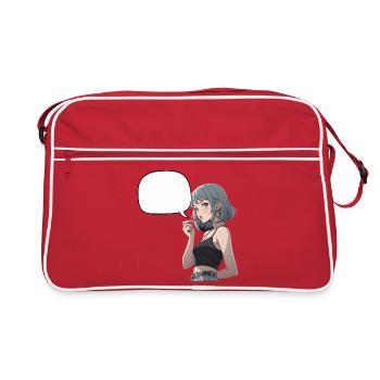 Bulles Noir Heroine CropTop - Sac Retro - rouge/blanc - Devant