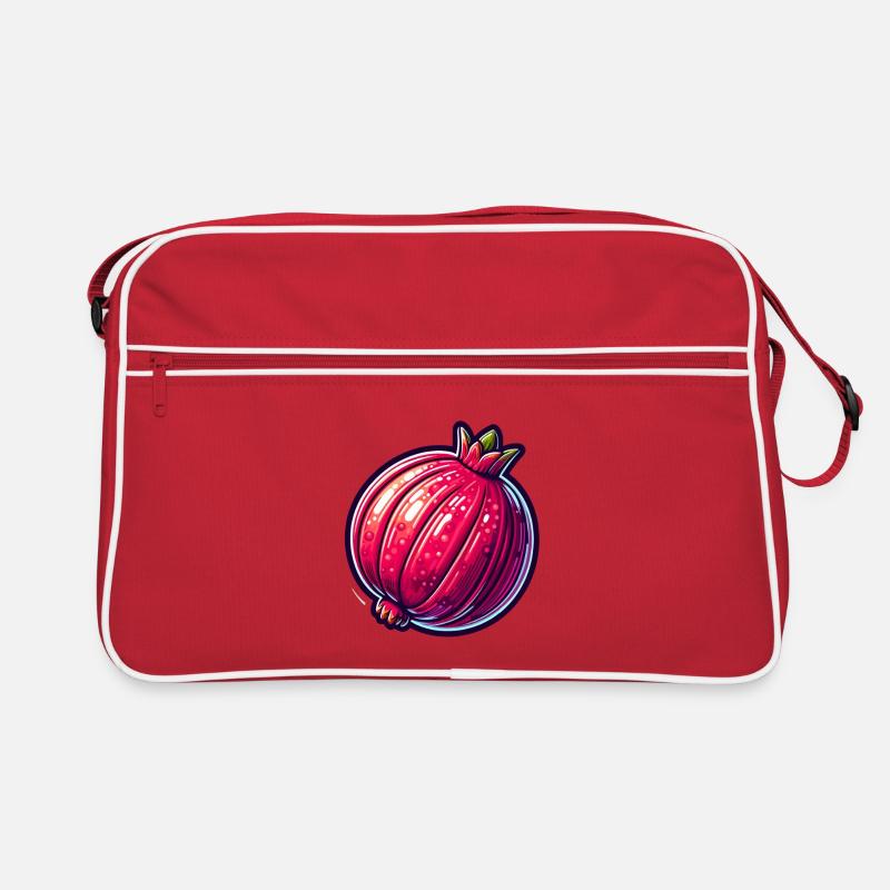 Illustration de grenade hyper-réaliste vibrante Sac Retro