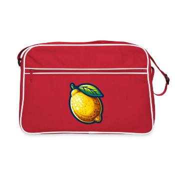 Vibrant Lemon - Retro Bag - red/white - Front
