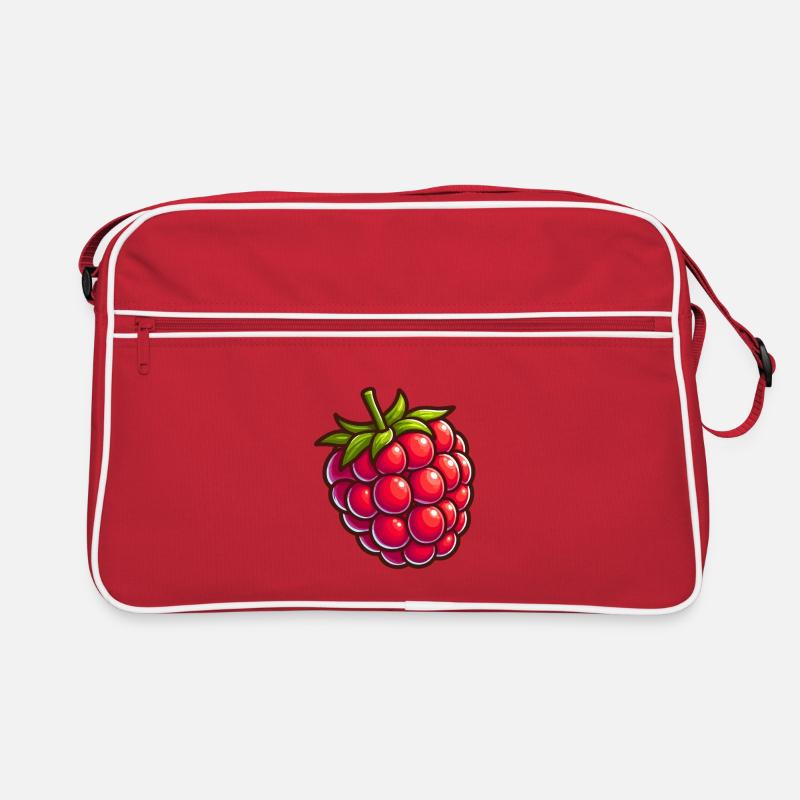 Raspberry cartoon sparkle Retro Bag