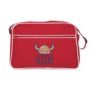 Kleiner Wikinger Zeichenspaß - Retro Tasche - Rot/Weiß - Vorne