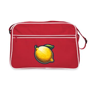 Citron Bold Cartoon Illustration - Sac Retro - rouge/blanc - Devant