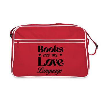Le livre est mon langage d’amour - Sac Retro - rouge/blanc - Devant