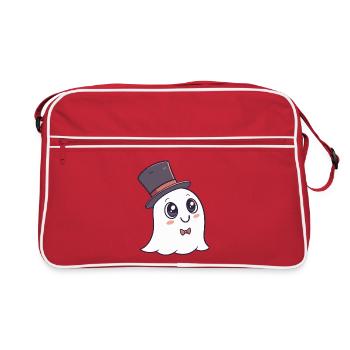 Chic Ghost Hat and Bow - Retro Bag - red/white - Front