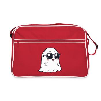 Fantôme Doux Lunettes Noires - Sac Retro - rouge/blanc - Devant