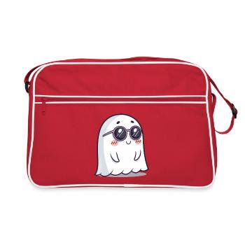 Ghost Chic Black Cartoon Glasses - Retro Bag - red/white - Front