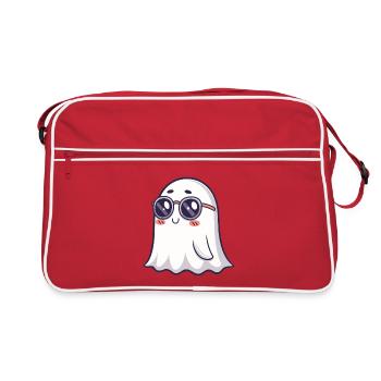 Retro Phantom Round Glasses - Retro Bag - red/white - Front