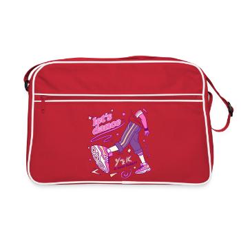 Y2K Dance Vibe Sneaker Kunst - Retro Tasche - Rot/Weiß - Vorne