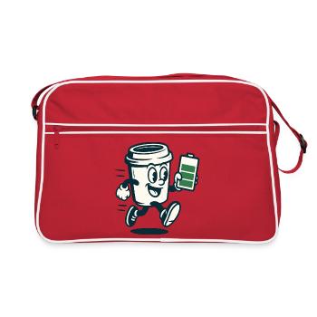 Caffeinated Battery Buddy - Retro Bag - red/white - Front