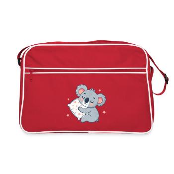 Cuddly Koala Pastel Star Pillow - Retro Bag - red/white - Front