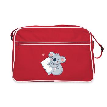 Koala cuddle on pillow - Retro Bag - red/white - Front