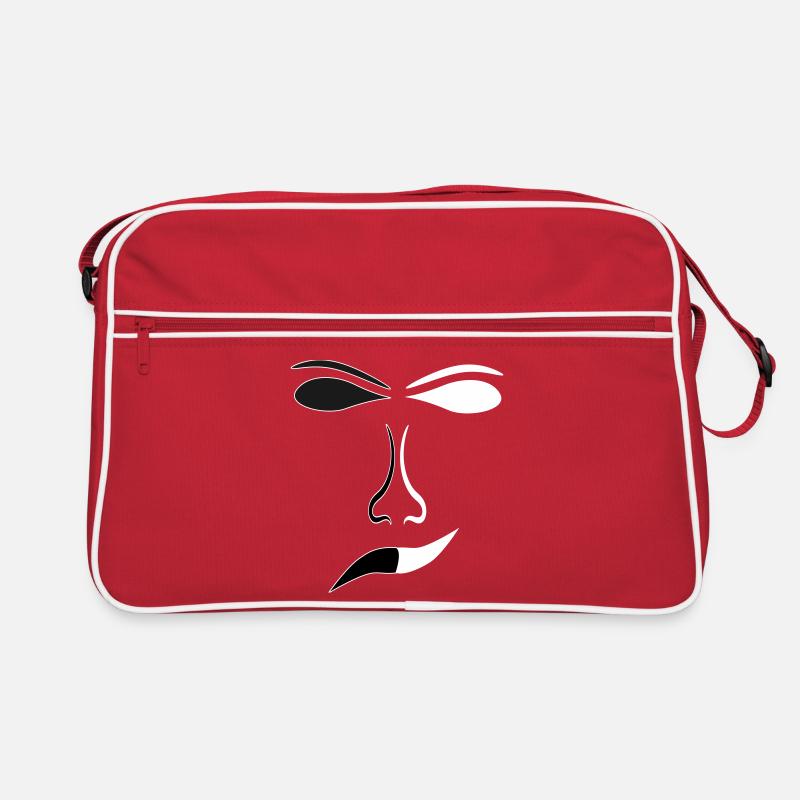 Masque de contraste abstrait pour les lignes du visage Sac Retro