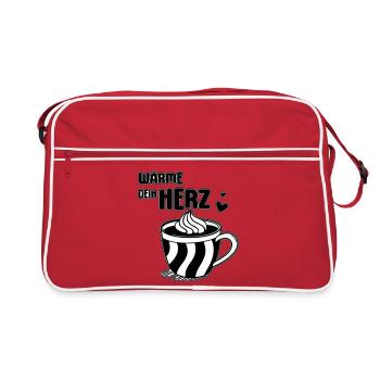 Warm Your Heart Coffee Mug - Retro Bag - red/white - Front