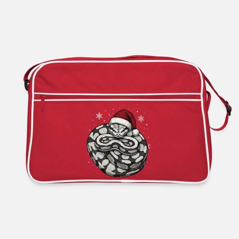 Königspython Weihnachten Ball Python Schlange Retro Tasche