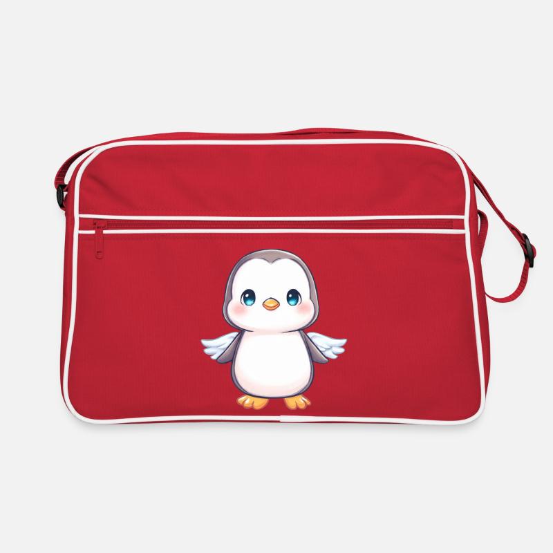 Süßer Pinguin Cartoon Engel Kawaii Chibi Retro Tasche