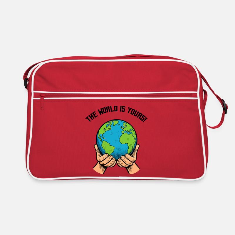Hands Holding Earth – Global Responsibility Retro Bag