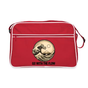 Whispers of the Sea - Abstract Seascape - Retro Bag - red/white - Front