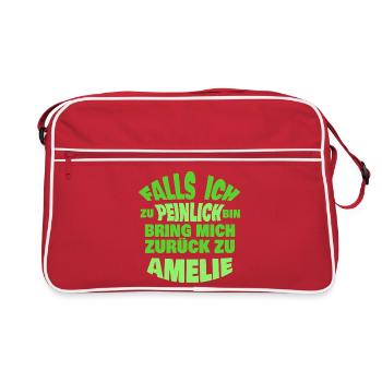 Cadeau pour Amélie - Sac Retro - rouge/blanc - Devant