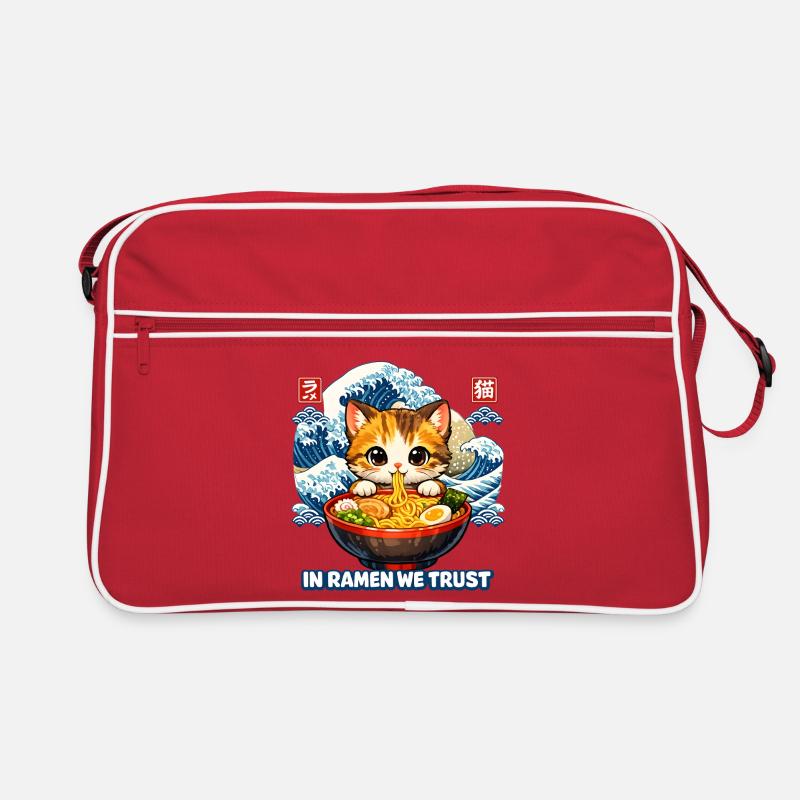 In Ramen We Trust Cat Retro Bag