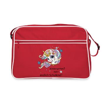 Finally a schoolchild - Retro Bag - red/white - Front
