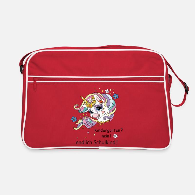endlich Schulkind Retro Tasche