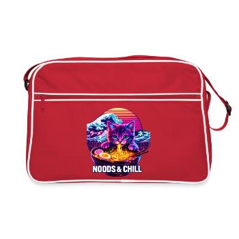 Kanagawa Wave Ramen Bowl Kawaii Japonais - Sac Retro - rouge/blanc - Devant