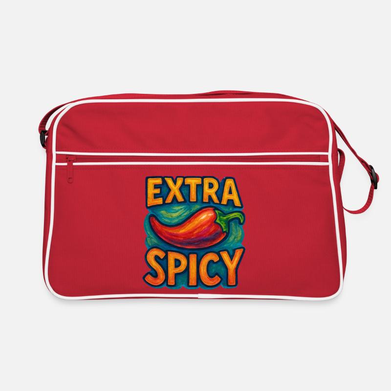 Extra scharfe Chili-Pop-Kunst Retro Tasche