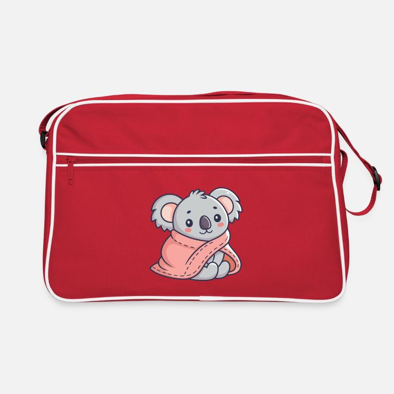 Koala cosy dans une écharpe rose Sac Retro