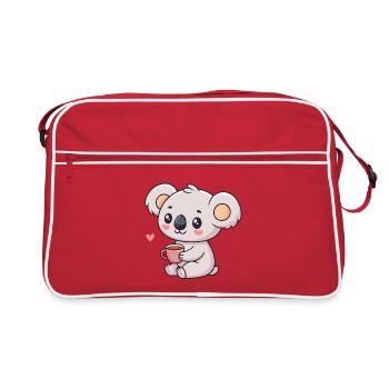 Koala-Süßtee - Retro Tasche - Rot/Weiß - Vorne