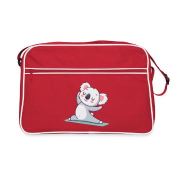 Koala Yoga pastel zen - Sac Retro - rouge/blanc - Devant