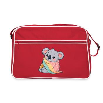 Koala Cozy Under Blanket - Retro Bag - red/white - Front