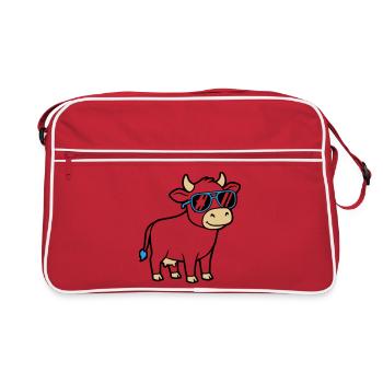 Lunettes de soleil Cool Cow Casual Vector - Sac Retro - rouge/blanc - Devant