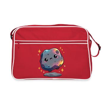 Kleiner Galaxie-Asteroid - Retro Tasche - Rot/Weiß - Vorne