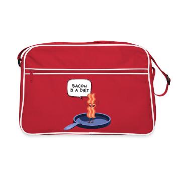 Humor Bacon Diet - Retro Bag - red/white - Front