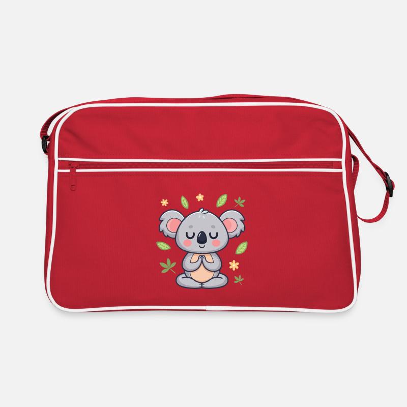 Koala zen feuilles et fleurs Sac Retro
