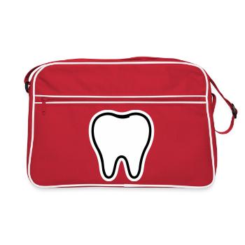 Tooth Symbol - Retro Bag - red/white - Front