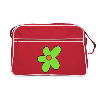Lime Flower Pop Art - Retro Bag - red/white - Front