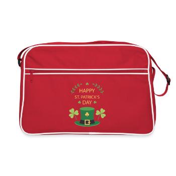 Chapeau Vert Saint Patrick - Sac Retro - rouge/blanc - Devant
