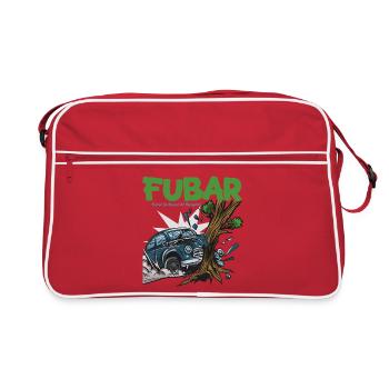 FUBAR: Baum trifft Auto - Retro Tasche - Rot/Weiß - Vorne