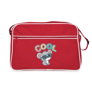 Koala Cool Pastell-Gläser - Retro Tasche - Rot/Weiß - Vorne