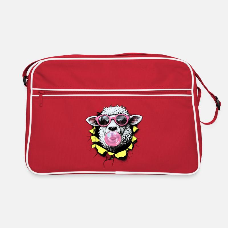 Popart Sheep – Summer Halftone with Sunglasses Retro Bag