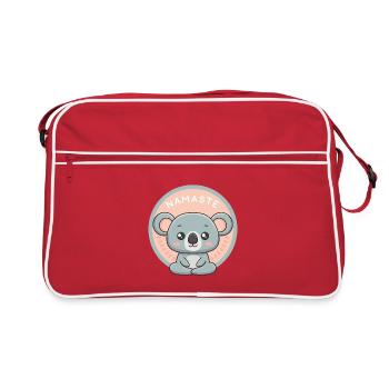 Koala Namaste pastel zen - Sac Retro - rouge/blanc - Devant