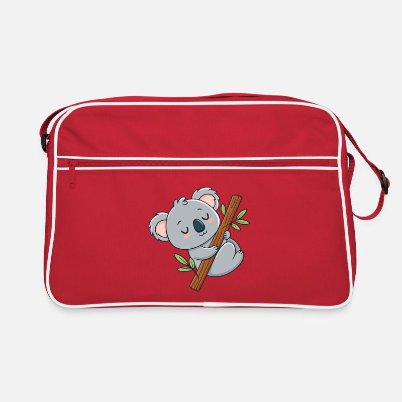 Cuddly koala on branch Retro Bag