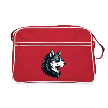 Loup Husky Lunettes Soleil - Sac Retro - rouge/blanc - Devant